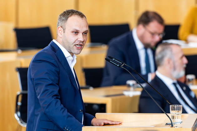October 8, 2026, GER, Politics News, 8th Legislative Session, 57th Plenary Session in the Plenary Hall of the Thuringian State Parliament, Daniel Haselhoff, AFD, 99096 Erfurt, Thuringian State Parliament, Thuringia, Germany