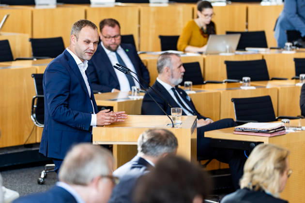 October 8, 2026, GER, Politics News, 8th Legislative Session, 57th Plenary Session in the Plenary Hall of the Thuringian State Parliament, Daniel Haselhoff, AFD, 99096 Erfurt, Thuringian State Parliament, Thuringia, Germany
