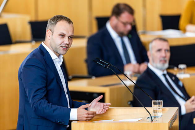 October 8, 2026, GER, Politics News, 8th Legislative Session, 57th Plenary Session in the Plenary Hall of the Thuringian State Parliament, Daniel Haselhoff, AFD, 99096 Erfurt, Thuringian State Parliament, Thuringia, Germany