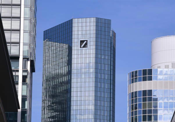 October 6, 2026, xblx, Towers of the Deutsche Bank Headquarters in Frankfurt, Twin Skyscrapers, Frankfurt am Main