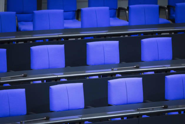 Seats in the Bundestag plenary chamber in Berlin, October 8, 2026, Berlin, Germany Copyright: xYonaxElsnerx