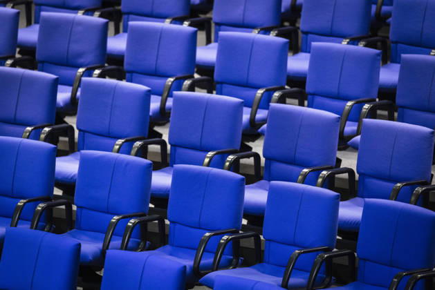 Seats in the Bundestag plenary chamber in Berlin, October 8, 2026, Berlin, Germany Copyright: xYonaxElsnerx