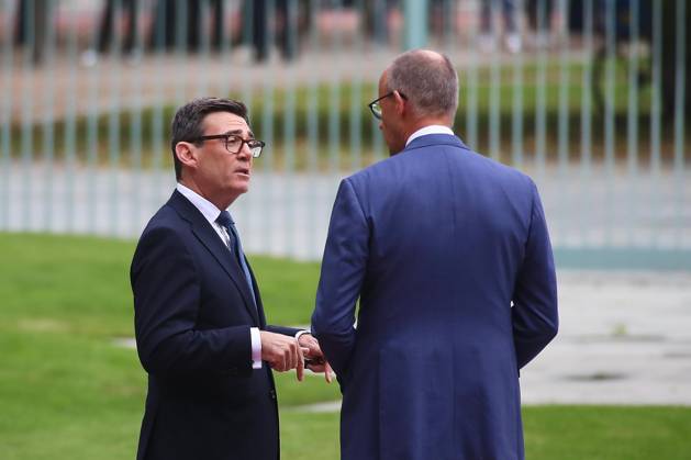 Berlin, Germany, October 8, 2026: The Federal Chancellery hosts a reception for British Prime Minister Andrew Andy Burnham and Federal Chancellor Friedrich Merz (CDU) during the welcome ceremony Copyright: xdtsxNachrichtenagenturx dts_137570