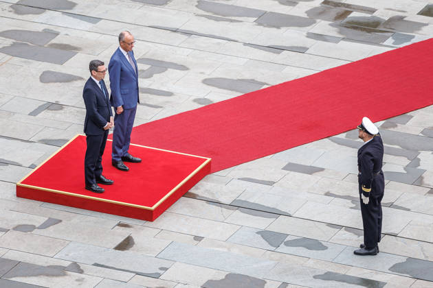 Welcome for the Prime Minister of the United Kingdom of Great Britain Welcome for Andrew Burnham, Prime Minister of the United Kingdom of Great Britain and Northern Ireland, by Federal Chancellor Friedrich Merz (CDU) in Berlin on October 8, 2026 Berlin, Berlin, Germany, Federal Chancellery