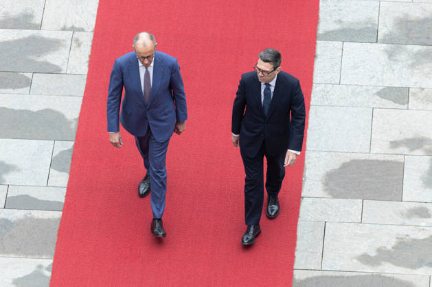 Chancellor Merz Welcomes British Prime Minister Burnham Germany, Berlin, October 8, 2026 Chancellor Friedrich Merz (CDU) welcomes Andrew Burnham, Prime Minister of the United Kingdom of Great Britain and Northern Ireland, on his inaugural visit to the Federal Chancellery