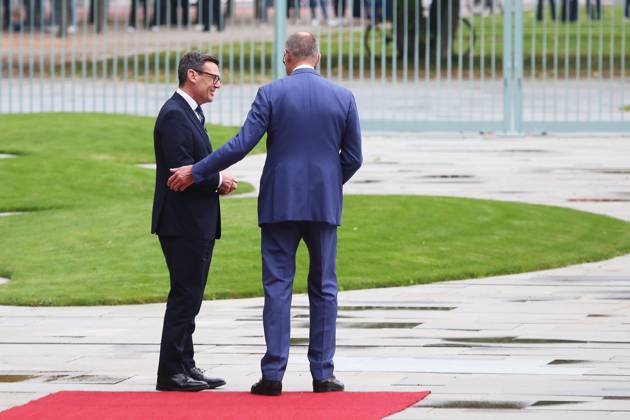 Berlin, Germany, October 8, 2026: The Federal Chancellery hosts a reception for British Prime Minister Andrew Andy Burnham and Federal Chancellor Friedrich Merz (CDU) during the welcome ceremony Copyright: xdtsxNachrichtenagenturx dts_137581