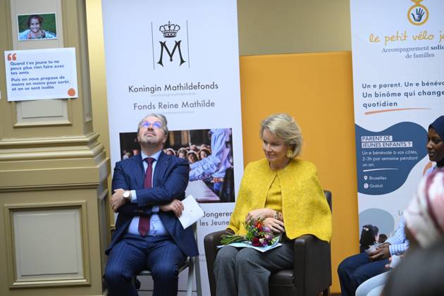 Queen Mathilde Visits Winners Of the 2026 Queen Mathilde Prize BRUSSELS, BELGIUM - OCTOBER 08: Queen Mathilde of Belgium and Frederic Van Leeuw, procureur pictured visiting two organizations that won the 2026 Queen Mathilde Prize : « le Petit Vélo Jaune », on October 08, 2026 in Brussels, Belgium, 08 10 2026 Brussels Belgium  Copyright: xPhilipxReynaersx