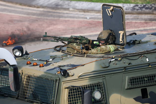 BELARUS, MINSK - OCTOBER 8, 2026: The final phase of the Eurasia-Antiterror 2026 counter-terrorism exercise by relevant agencies of the CIS and SCO member states. The drill is held as part of the 2026 CIS and SCO Counter-Terrorism Forum Minsk Belarus - ZUMAt113 20261008_zaa_t113_308 Copyright: xMaximxMalinovskyx