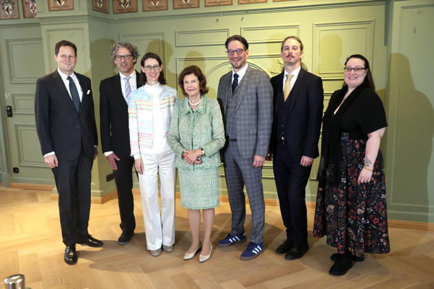Georg Friedrich, Prince of Prussia; Philipp Haug; Countess Bettina Bernadotte; Queen Silvia of Sweden; Count Björn Bernadotte; Count Christian Bernadotte; and Countess Diana Bernadotte at the Mentor Foundation’s anniversary celebration on Mainau Island, Mainau, October 8, 2026 Foto:xAgenturxWehnertx xGränzdörferx xFuturexImagex silvia_6002