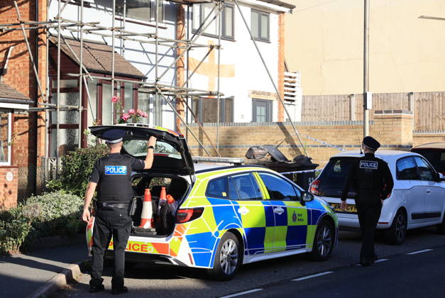 October 8, 2026, Borough Green, Kent, UK: Borough Green, UK. Emergency services at the scene in Borough Green, Kent, where three people have been injured in a stabbing. A police manhunt for the attacker is currently under way. Borough Green UK - ZUMAl94_ 20261008_zaf_l94_010 Copyright: xMarcinxNowakx