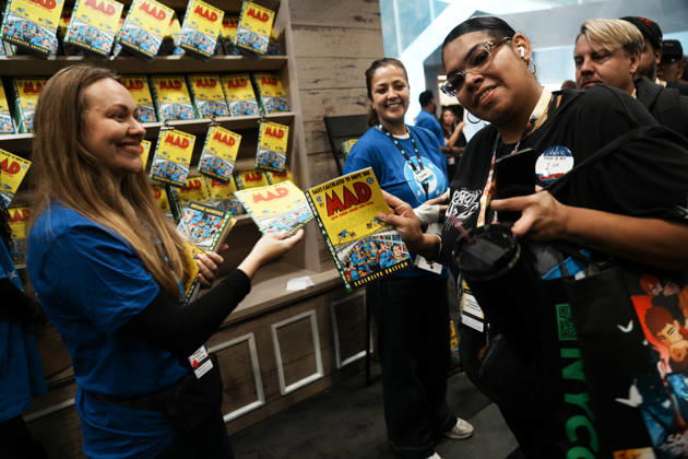 October 8, 2026, New York, New York, USA: A magazine stand for MAD Magazine at the 2026 New York Comic Con at the Javits Center on October 8, 2026 in New York. New York USA  - ZUMAb148 20261008_zap_b148_047 Copyright: xBryanxSmithx