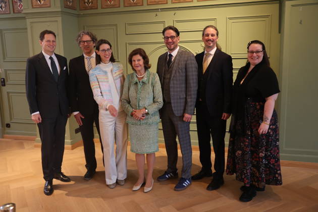 Georg Friedrich, Prince of Prussia; Philipp Haug; Countess Bettina Bernadotte; Queen Silvia of Sweden; Count Björn Bernadotte; Count Christian Bernadotte; and Countess Diana Bernadotte at the Mentor Foundation’s anniversary celebration on Mainau Island, Mainau, October 8, 2026 Copyright: xAgenturxMatthiasxWehnertx xM.xGränzdörferx