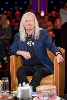 MDR Riverboat guitarist Bernd Römer of KARAT during the taping of the MDR talk show Riverboat on October 8, 2026, at Mediacity Leipzig 20261008SFL0080