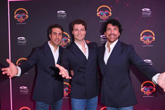Impulso Tenors German Gholami, Val Mihelcic, and Laszlo Maleczky at the JULIA MUSICAL PREMIERE at the Stage Palladium Theater in Stuttgart on October 8, 2026