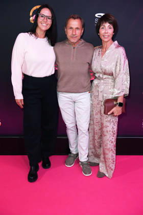 Richy Mueller with his wife Christl Stumhofer and daughter Leslie Mueller at the JULIA MUSICAL PREMIERE at the Stage Palladium Theater in Stuttgart on October 8, 2026