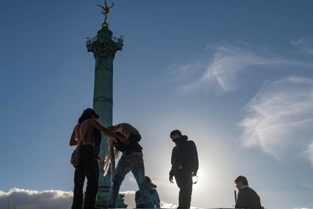 High School And University Student Protest - Paris High school students demonstrate at Place de la Bastille in Paris, France on October 8, 2026. Photo by Fabrice Sapte ABACAPRESS.COM Paris France Copyright: xSaptexFabrice ABACAx