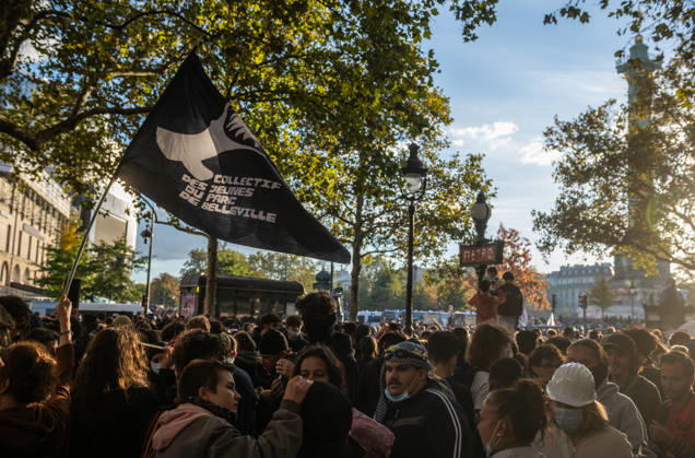 High School And University Student Protest - Paris High school students demonstrate at Place de la Bastille in Paris, France on October 8, 2026. Photo by Fabrice Sapte ABACAPRESS.COM Paris France  Copyright: xSaptexFabrice ABACAx