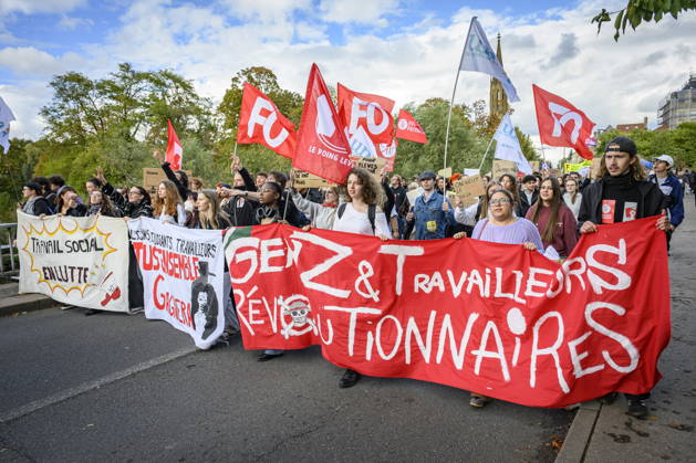 October 8, 2026, Lorraine, Metz: On Thursday, as in the rest of France, several hundred students protested in downtown Metz for better conditions in schools. bub
