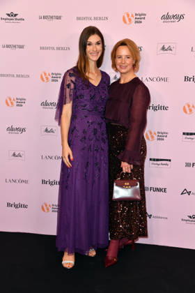 Janina Lin Otto and Julia Becker at the 2026 Brigitte Award ceremony at the Kino International in Berlin on October 8, 2026