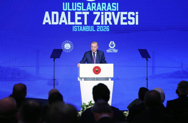 Turkish President Recep Tayyip Erdogan ISTANBUL, TURKIYE - OCTOBER 9:(----EDITORIAL USE ONLY - MANDATORY CREDIT - TURKISH PRESIDENCY MURAT KULA HANDOUT - NO MARKETING NO ADVERTISING CAMPAIGNS - DISTRIBUTED AS A SERVICE TO CLIENTS----) Turkish President Recep Tayyip Erdogan gives a speech during the International Justice Summit at Ciragan Palace in Istanbul, Turkiye on October 9, 2026. TUR Presidency Murat Kula Handout Anadolu Istanbul Turkey. Editorial use only. Please get in touch for any other usage.  Copyright: x2026xAnadoluxTURxPresidencyx xMuratxKulax xHandoutx