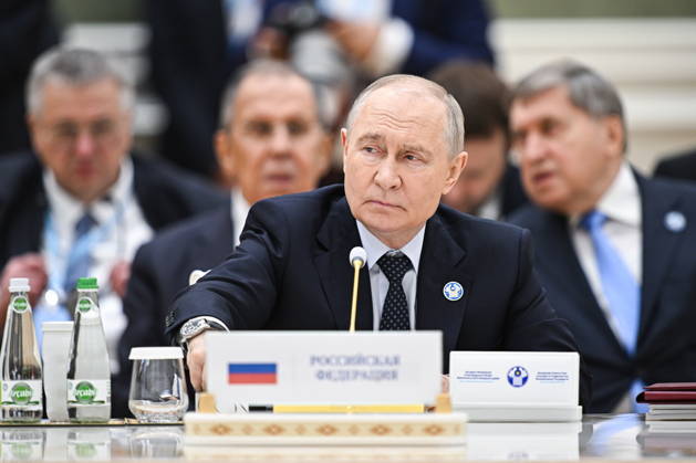 TURKMENISTAN, BALKAN PROVINCE - OCTOBER 9, 2026: Russia s President Vladimir Putin attends an expanded meeting of the CIS Council of Heads of State in Turkmenbashi Turkmenistan - ZUMAt113 20261009_zaa_t113_179 Copyright: xSergeixBobylevx