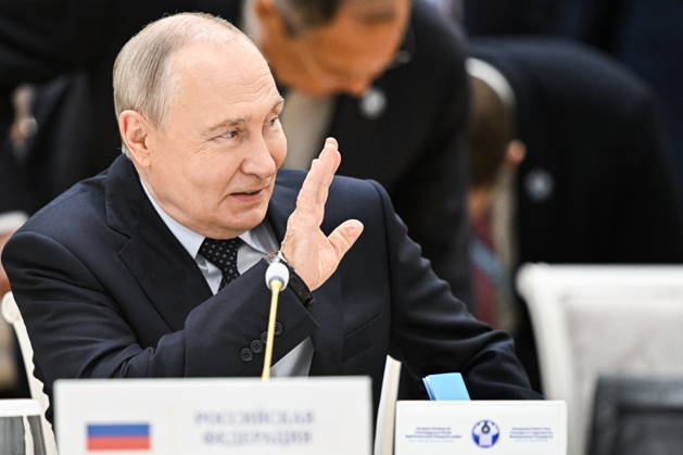 TURKMENISTAN, BALKAN PROVINCE - OCTOBER 9, 2026: Russia s President Vladimir Putin attends an expanded meeting of the CIS Council of Heads of State in Turkmenbashi Turkmenistan - ZUMAt113 20261009_zaa_t113_180 Copyright: xSergeixBobylevx