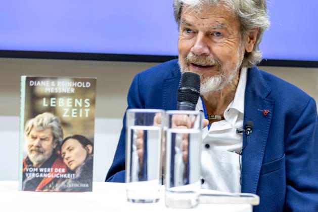 Reinhold Messner at the Frankfurt Book Fair 2026 09 10 2026 Legendary mountaineer Reinhold Messner and his wife Diane Messner will present their joint book *Lebenszeit: On the Value of Transience* at the 2026 Fr