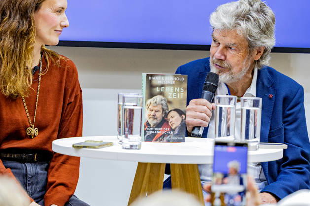 Reinhold Messner at the Frankfurt Book Fair 2026 09 10 2026 Legendary mountaineer Reinhold Messner and his wife Diane Messner will present their joint book *Lebenszeit: On the Value of Transience* at the 2026 Fr