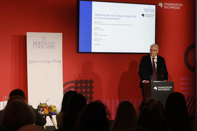 Frankfurt Impressions, October 9, 2026: At the 78th Frankfurt Book Fair in 2026, the Julius Campe Prize—99 bottles of wine—will be awarded to Thomas Sachsenmeier. Foreword by Tim Jung, Publishing Director, Hoffmann und Campe, Frankfurt am Main, Hesse, Germany