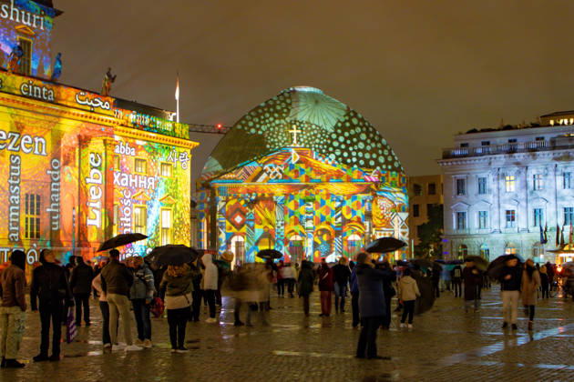 Festival of Lights 2026 Festival of Lights ** FOR EDITORIAL PURPOSES ONLY ** EDITORIAL USE ONLY ** Festival of Lights 2026 at Bebelplatz with the School of Law, the State Opera, the Hotel de Rome, and St. Hedwig’s Cathedral Berlin Berlin Germany H0A7427