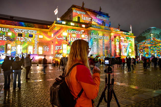 Festival of Lights 2026 Festival of Lights ** FOR EDITORIAL PURPOSES ONLY ** EDITORIAL USE ONLY ** Festival of Lights 2026 at Bebelplatz featuring the School of Law, the State Opera, the Hotel de Rome, and St. Hedwig’s Cathedral Berlin Berlin Germany JK16872