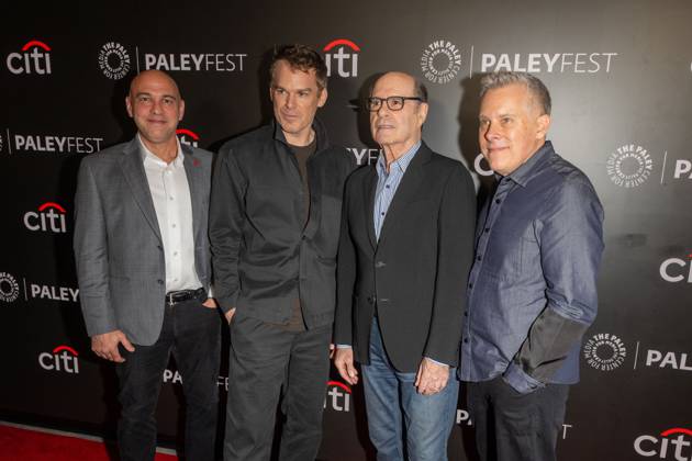 October 9, 2026, New York, New York, United States: (L-R) Marcos Siega, Michael C. Hall, Clyde Phillips and Scott Reynolds attend.Paramount+ s Dexter: Resurrection and Dexter Franchise 20th Anniversary screening during PaleyFest NY 2026 at The Paley Museum on October 09, 2026 in New York City. New York United States - ZUMAs197 20261009_aaa_s197_396 Copyright: xRonxAdarx