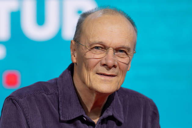 Frankfurt Book Fair 2026: Interview with Edgar Selge on the Literature Stage hosted by ARD, ZDF, and 3sat, Frankfurt am Main, Hesse, Germany, Exhibition Grounds