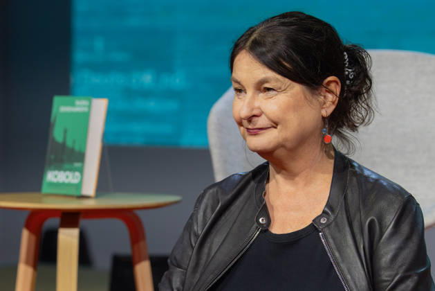 Frankfurt Book Fair 2026: Radka Denemarkova discusses her book *Kobold* on the literature stage hosted by ARD, ZDF, and 3sat, Frankfurt am Main, Hesse, Germany, Messegelände