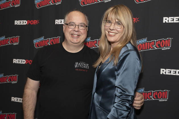 October 9, 2026, New York, New York, USA: THOMAS SCHNAUZ and ESTA SPALDING attend the press room for Anne RiceÃ¢â‚¬â ¢s Mayfair Witches on AMC Plus during New York Comic Con at Jacob Javits Convention Center in New York. 9 October 2026 New York USA - ZUMAa265 20261009_zep_a265_056 Copyright: xEricxAcquayex