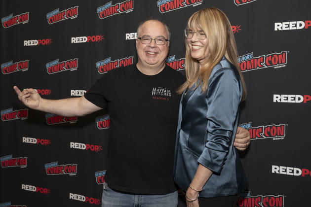 October 9, 2026, New York, New York, USA: THOMAS SCHNAUZ and ESTA SPALDING attend the press room for Anne RiceÃ¢â‚¬â ¢s Mayfair Witches on AMC Plus during New York Comic Con at Jacob Javits Convention Center in New York. 9 October 2026 New York USA - ZUMAa265 20261009_zep_a265_058 Copyright: xEricxAcquayex