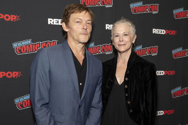 October 9, 2026, New York, New York, USA: NORMAN REEDUS and MELISSA MCBRIDE attend the press room for The Walking Dead Daryl Dixon on AMC Plus during New York Comic Con at Jacob Javits Convention Center in New York. 9 October 2026 New York USA - ZUMAa265 20261009_zep_a265_074 Copyright: xEricxAcquayex