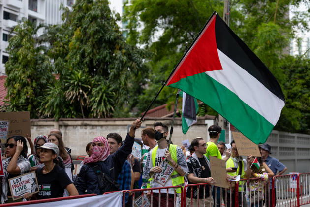Demonstration Announced Outside Israeli Embassy in Bangkok BANGKOK, THAILAND October 10, 2026: A demonstration concerning the situation in Palestine and Lebanon was scheduled to take place outside the Embassy of Israel in Bangkok, Thailand. The event announcement listed Watermelon Wednesdays Bangkok as the organizer and scheduled the gathering from 10:00 a.m. to 12:00 p.m. local time. (Photo by Thanatchanont Jiraworathanakul Nexpher Images) Bangkok