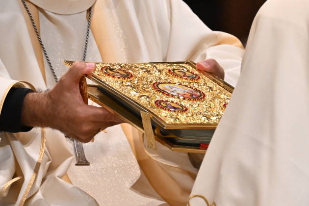 IPA89501824 - Italy, Rome, Vatican, October 10, 2026: Cardinal Baldo Reina celebrates a Mass for the ordination of deacons at St. John Lateran. Photograph by ALESSIA GIULIANI Catholic Press Photo  Copyright: xx xAlessiaxGiuliani Catholipressphox IPA89501824