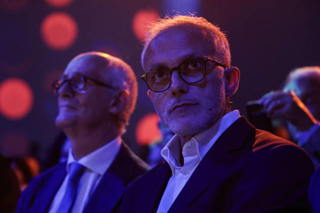 October 10, 2026, Rome, Italia, Italy: Ernesto Maria Ruffini and Franco Gabrielli during the National Assembly of PioÂ¹ Uno, Rome, 10 10 2026 Rome Italy  - ZUMAa289 20261010_zia_a289_100 Copyright: xFrancescoxFotiax xAgfx