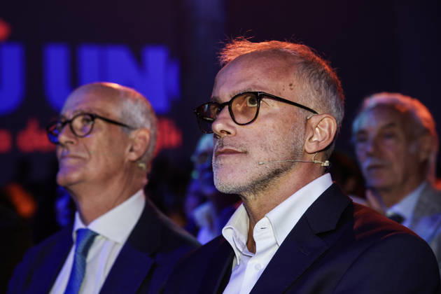 October 10, 2026, Rome, Italia, Italy: Ernesto Maria Ruffini and Franco Gabrielli during the National Assembly of PioÂ¹ Uno, Rome, 10 10 2026 Rome Italy  - ZUMAa289 20261010_zia_a289_119 Copyright: xFrancescoxFotiax xAgfx
