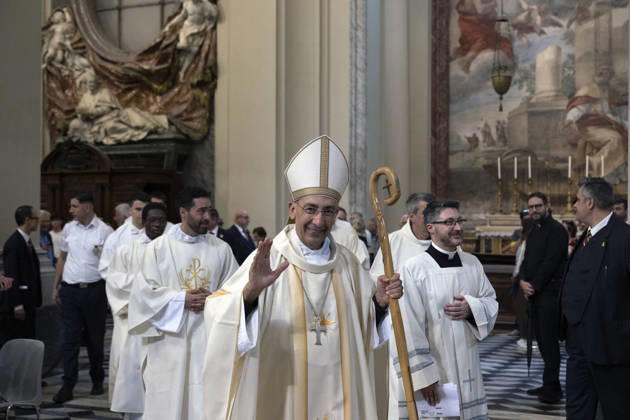 IPA89503421 - Italy, Rome, Vatican, October 10, 2026: Cardinal Baldo Reina celebrates Mass for the ordination of deacons at St. John Lateran. Photo by ALESSIA GIULIANI Catholic Press Photo  Copyright: xALESSIAxGIULIANI xCatholicxPressxPhotox xx IPA89503421