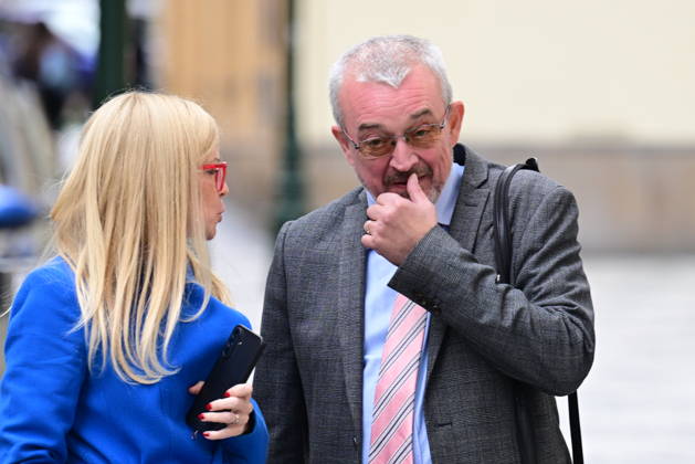 The two-day elections to municipal assemblies ended in the Czech Republic together with the first round of the elections to one-third of the Senate, at 2:00 p.m. on October 10, 2026. On the photo: ODS Member of Parliament Marek Benda, right, arrives at the ODS s central campaign headquarters in Prague. (CTKxPhoto MichalxKamaryt) CTKPhotoP2026101004200  CTKPhotoP2026101004200