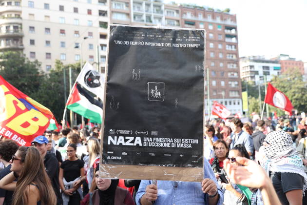 RECORD DATE NOT STATED IPA89503891 - Milan, October 10, 2026, National Day of Mobilization, The End of Genocide Is the End of Zionism, marking the third anniversary of the start of the conflict in Gaza, Naza  Copyright: xx xFrancescoxEnriquezx IPA89503891.jpeg