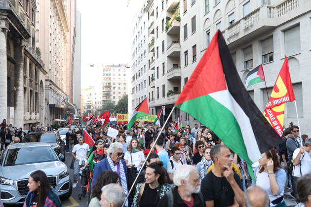 RECORD DATE NOT STATED IPA89506055 - Milan, National Day of Mobilization: The End of Genocide Is the End of Zionism, marking the third anniversary of the start of the conflict in Gaza  Copyright: xx xPoolxEmadecaxEnriquezx IPA89506055.jpeg