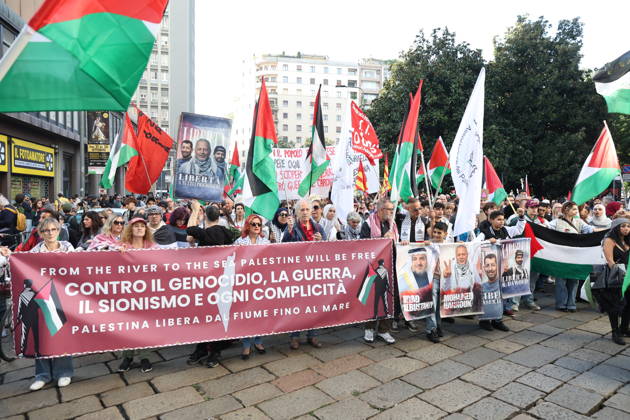 RECORD DATE NOT STATED IPA89506065 - Milan, National Day of Mobilization: The End of Genocide Is the End of Zionism, marking the third anniversary of the start of the conflict in Gaza  Copyright: xx xPoolxEmadecaxEnriquezx IPA89506065.jpeg