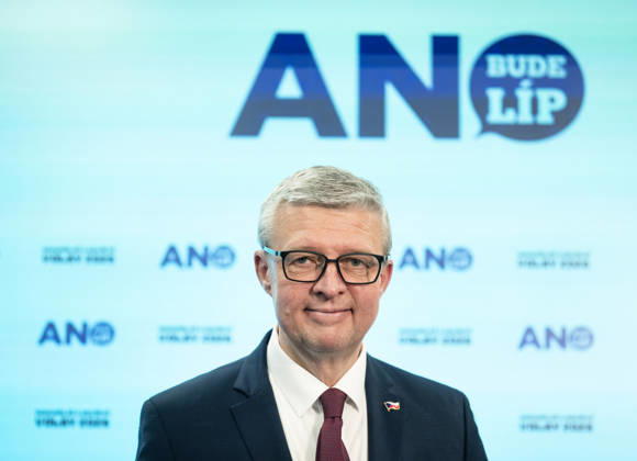 The two-day elections to municipal assemblies ended in the Czech Republic together with the first round of the elections to one-third of the Senate, at 2:00 p.m. on October 10, 2026. On the photo: Karel Havlicek, Minister of Industry and Trade and deputy party chairman, speaks to reporters at the ANO Movement s central campaign headquarters in Prague. (CTKxPhoto MichaelaxRihova) CTKPhotoP2026101005159  CTKPhotoP2026101005159