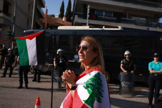 Global day of Action for Palestine protest in Athens ATHENS, GREECE - OCTOBER 10 : People take part in a protest during the Global Day of Action for Palestine in Athens, Greece on October 10, 2026. Costas Baltas Anadolu Athens Greece. Editorial use only. Please get in touch for any other usage.  Copyright: x2026xAnadoluxCostasxBaltasx
