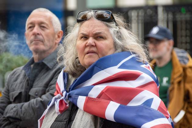 October 10, 2026, London, London, England: The National March for Palestine took place to mark the third anniversary of the start of the war in Gaza. Around ten thousand gathered on The Thames embankment and marched to Parliament Squre. They faced an Israeli counter demonstration of a handfull of protesters. Some arrests were reported by police. London England - ZUMAr169 20261010_zip_r169_007 Copyright: xRodxHarbinsonx