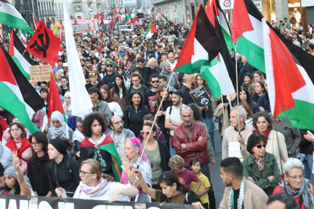 RECORD DATE NOT STATED IPA89509914 - Milan, National Day of Mobilization: The End of Genocide Is the End of Zionism, marking the third anniversary of the start of the conflict in Gaza  Copyright: xx xPoolxEmadecaxEnriquezx IPA89509914.jpeg